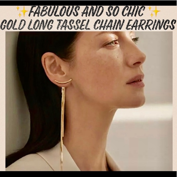 SPARKLY, SEXY & ELEGANT LONG TASSELS EARRINGS TO CALL THE ATTENTION OF EVERYONE - Picture 3 of 12